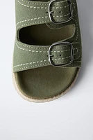 JUTE LEATHER SANDALS