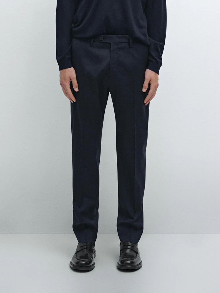 Houndstooth suit trousers