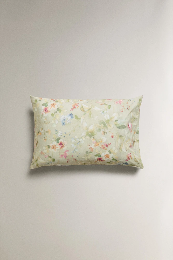 TAIE D’OREILLER IMPRIMÉ FLORAL