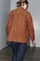 100% SUEDE OVERSIZE BLAZER ZW COLLECTION LIMITED EDITION