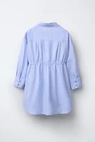 KNOTTED SHIRT DRESS