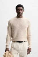 RUSTIC TEXTURED KNIT SWEATER