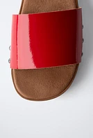 PATENT-FINISH CLOGS