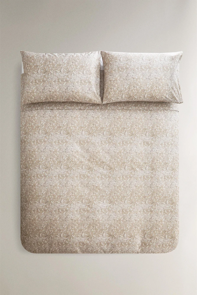 HOUSSE DE COUETTE IMPRIMÉ FEUILLES
