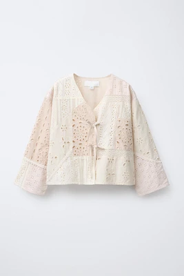 SWISS EMBROIDERED PATCHWORK KIMONO