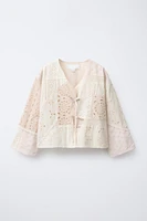 SWISS EMBROIDERED PATCHWORK KIMONO