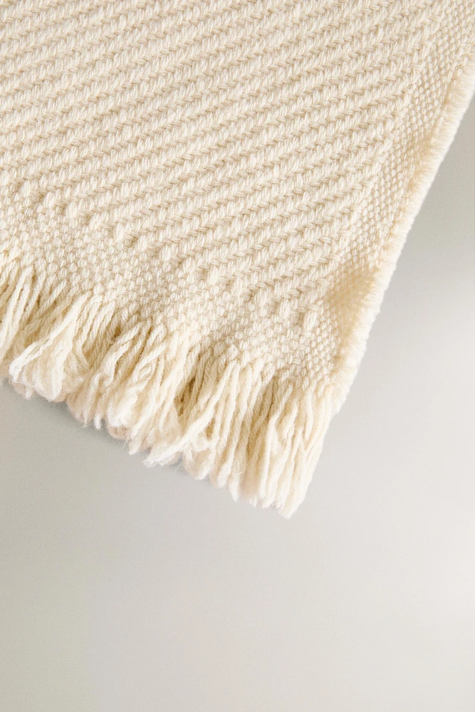 PLAID LAINE UNI FRANGES