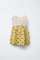 CROCHET COTTON LINEN DRESS