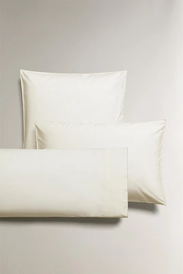 CHILDREN'S EMBROIDERED PILLOWCASE WITH TRIM DETAIL