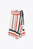 ASYMMETRIC STRIPED SKIRT ZW COLLECTION