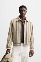 BLOUSON STRUCTURÉ À RAYURES