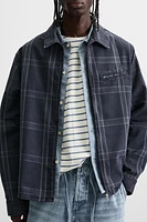 ZIPPERED CHECK JACKET