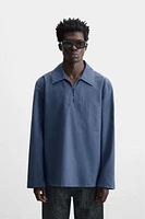 WASHED SMOCK OVERSHIRT