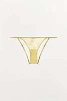EMBROIDERED MESH PANTIES
