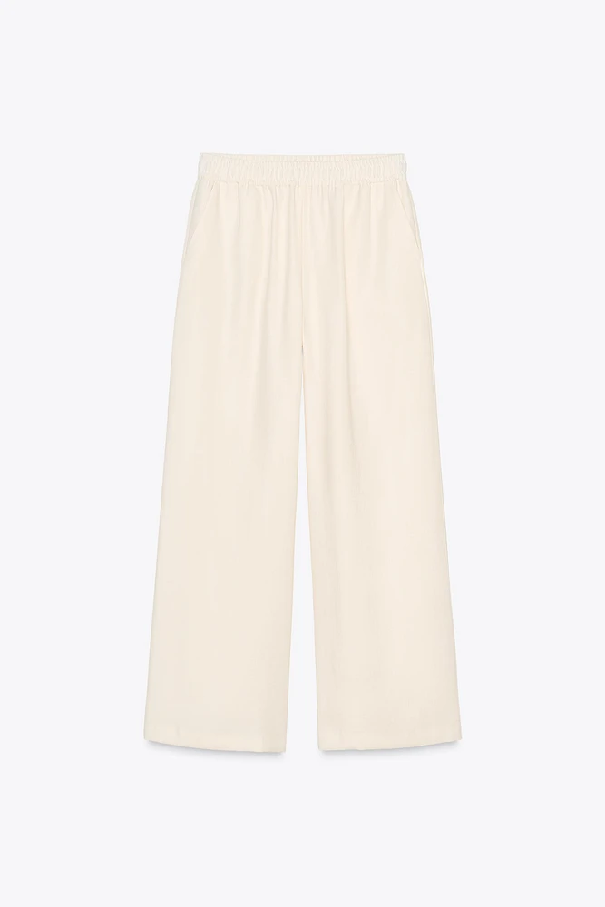 PANTALON LARGE TAILLE ÉLASTIQUE