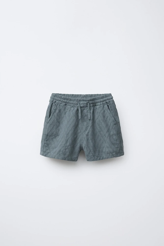 JACQUARD TEXTURE SHORTS