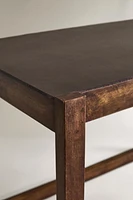 TABLE D’APPOINT BOIS CUIR GRAND FORMAT