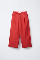 100% LINEN STRAIGHT LEG PANTS