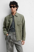 WASHED CANVAS OVERSHIRT