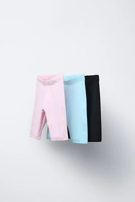THREE-PACK OF PLAIN CYCLING SHORTS