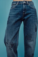 JEAN TRF COUPE LARGE À TAILLE MI-HAUTE