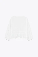 EYELET EMBROIDERY SHIRT