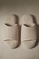 CHAUSSONS FLATFORM TISSU BOUCLÉ