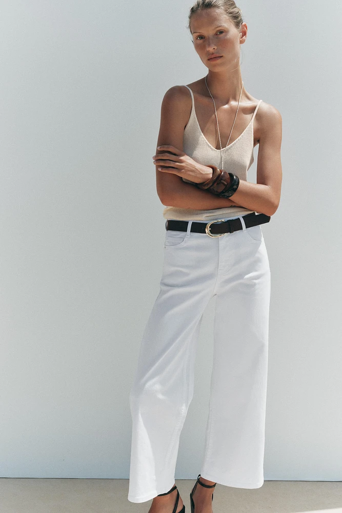 Z1975 HIGH-WAISTED BELTED CULOTTE JEANS
