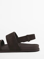 Sandales croûte de cuir