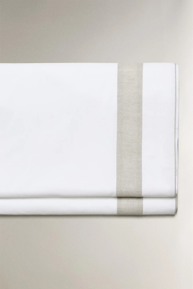 COTTON FLAT SHEET WITH BORDER