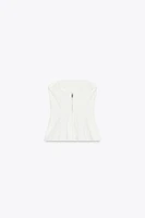 TRF DENIM BANDEAU TOP