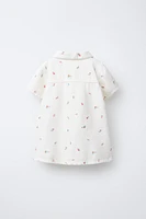 ROBE EN SERGÉ À FLEURS