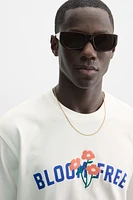 EMBROIDERED TEXT T-SHIRT