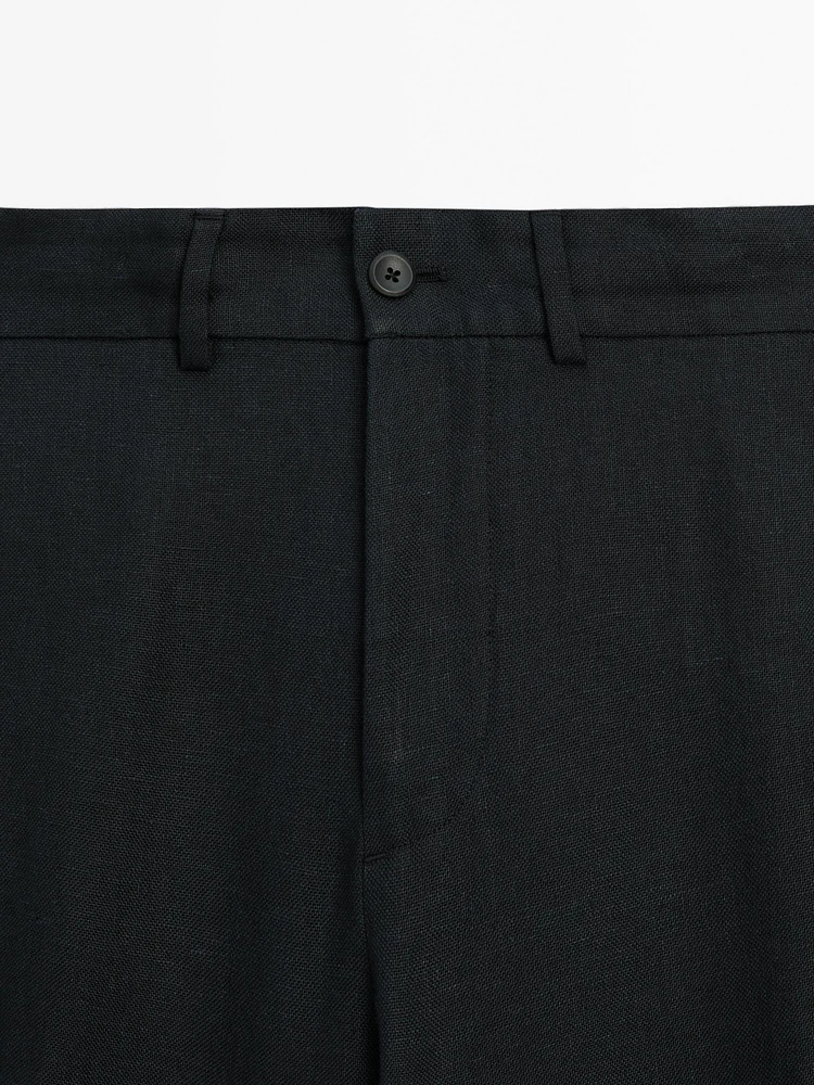 100% linen trousers