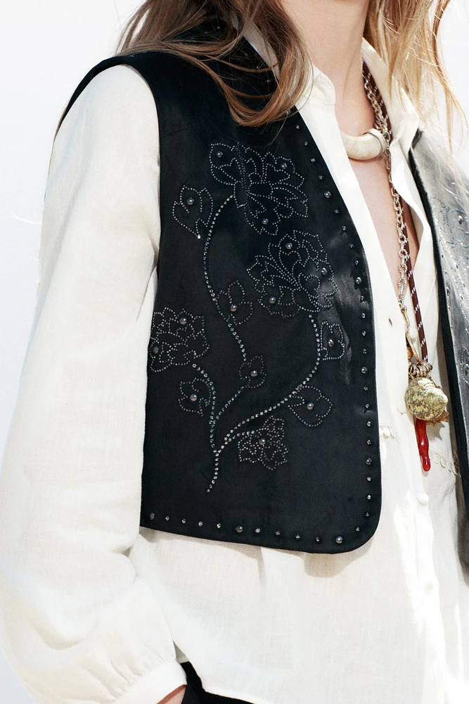 GILET EFFET DAIM BRILLANT