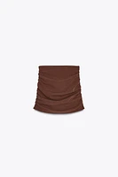 RUCHED MINI SKIRT