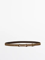 Ceinture équestre en croûte de cuir