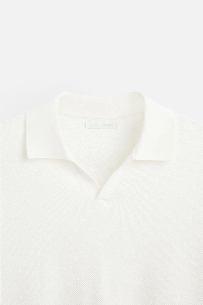 TEXTURED KNIT POLO