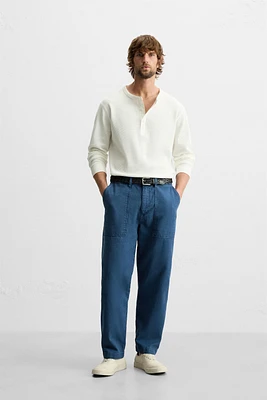 WASHED REGULAR FIT PANTS