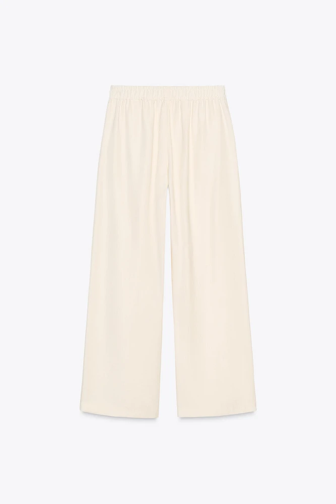 PANTALON LARGE TAILLE ÉLASTIQUE