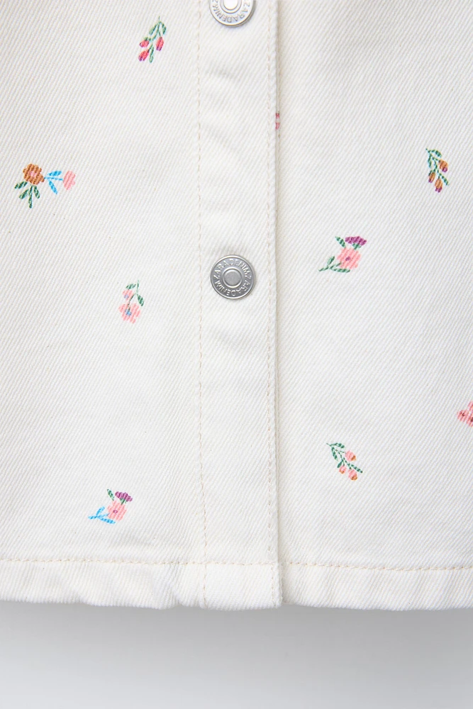 ROBE EN SERGÉ À FLEURS