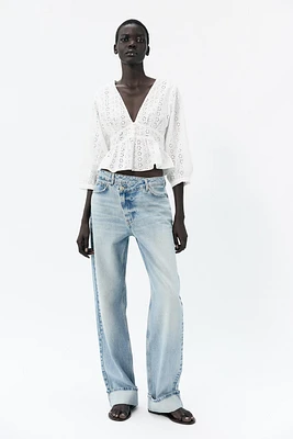 EYELET EMBROIDERY SHIRT
