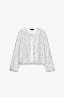 SEQUIN KNIT CARDIGAN