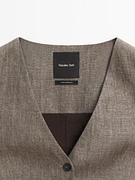 100% linen tailored waistcoat