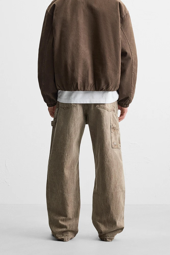 WASHED CARPENTER POCKET PANTS