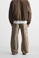 WASHED CARPENTER POCKET PANTS
