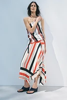 ASYMMETRIC STRIPED SKIRT ZW COLLECTION