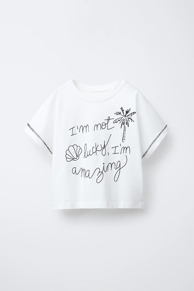 BOAT EMBROIDERY T-SHIRT