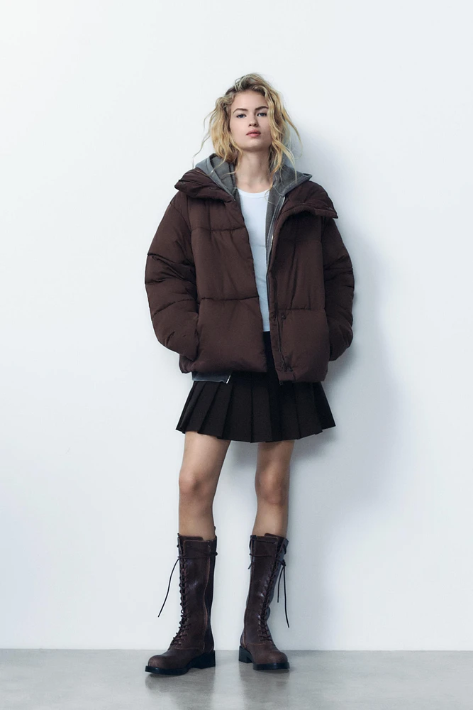 ANORAK REMBOURRÉ ET COURT IMPERMÉABLE COUPE VENT