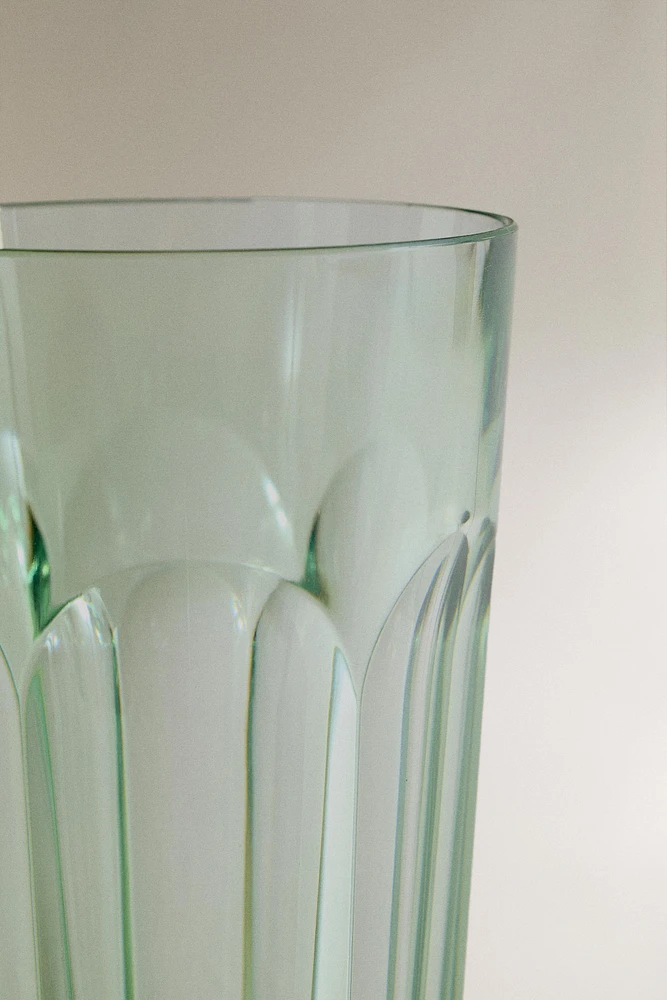 VERRE ACRYLIQUE MARTELÉ COLORÉ